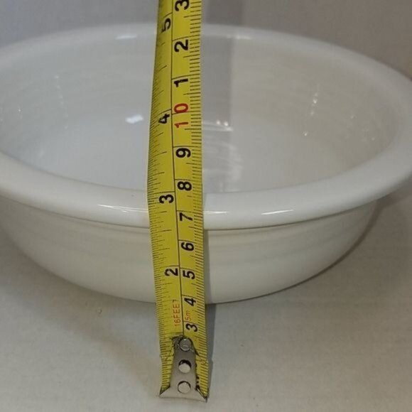 Fiestaware FIESTA Ceramic CLASSIC RIM Large Bowl Dish WHITE 40 OZ Container - Picture 5 of 7